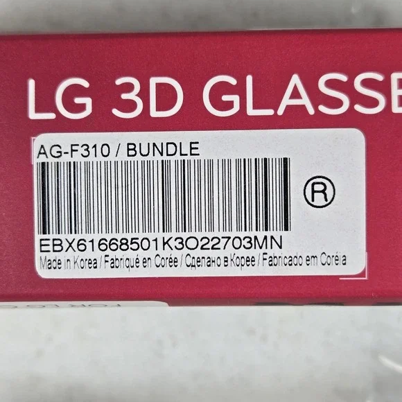 LG Cinema 3D HDTV Movie Glasses AG-F310 Passive 3D 1 Pair Only - Picture 5 of 6